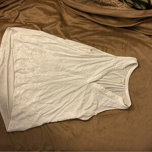 Merona White Pleated Neckline Tank